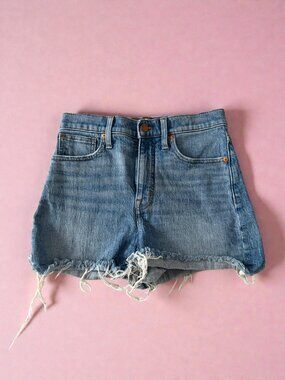 MADEWELL High Rise Denim Shorts Size US 26